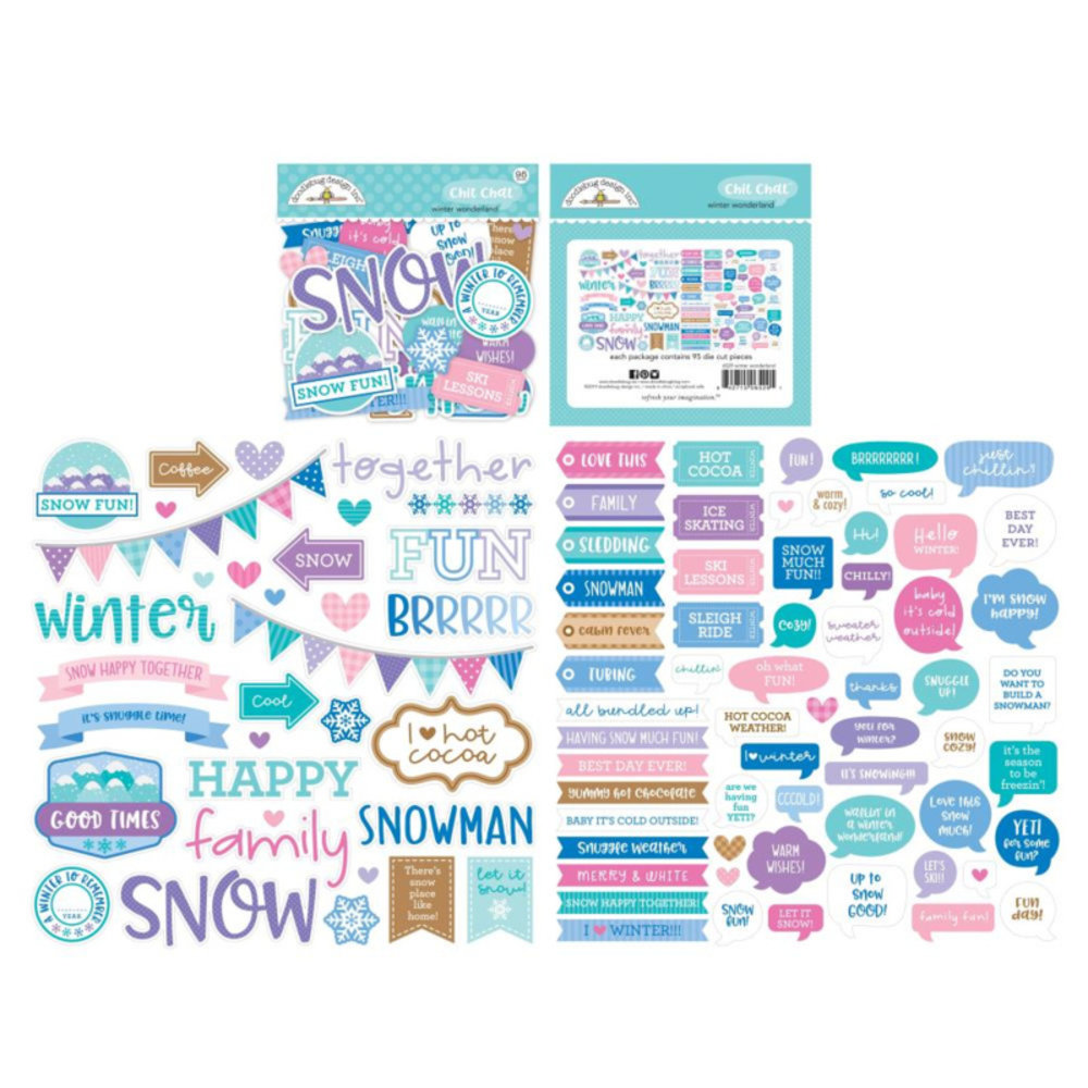 Doodlebug Design Winter Wonderland Chit Chat (95pcs) (6529) (DISCONTINUED)