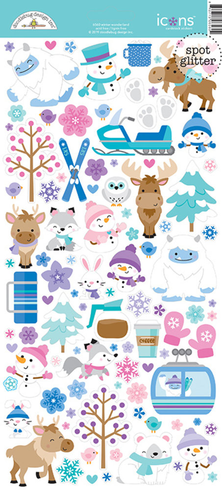 Doodlebug Design Winter Wonderland Icons Stickers (6560) (DISCONTINUED)