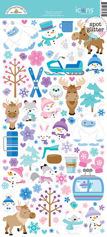 Doodlebug Design Winter Wonderland Icons Stickers (6560) (DISCONTINUED)