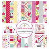 Doodlebug Design Love Notes 12x12 Inch Paper Pack (6608) (DISCONTINUED)