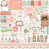 Echo Park Baby Girl 12x12 Inch Element Sticker (BAG202014) (DISCONTINUED)