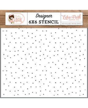 Echo Park Sweet Girl Dot 6x6 Inch Stencil (BAG202034) (DISCONTINUED) Echo Park Sweet Girl Dot 6x6 Inch Stencil (BAG202034) (DISCONTINUED)