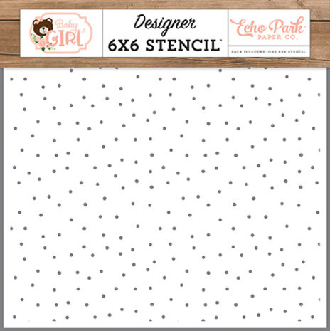 Echo Park Sweet Girl Dot 6x6 Inch Stencil (BAG202034) (DISCONTINUED) Echo Park Sweet Girl Dot 6x6 Inch Stencil (BAG202034) (DISCONTINUED)