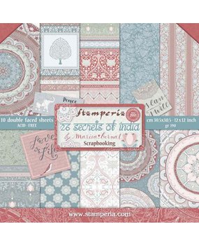 Stamperia 26 Secrets of India 12x12 Inch Paper Pack (SBBL71) (DISCONTINUED)