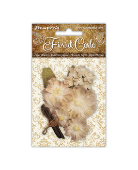 Stamperia Mixed Ivory Paper Flowers (SF146) (DISCONTINUED)