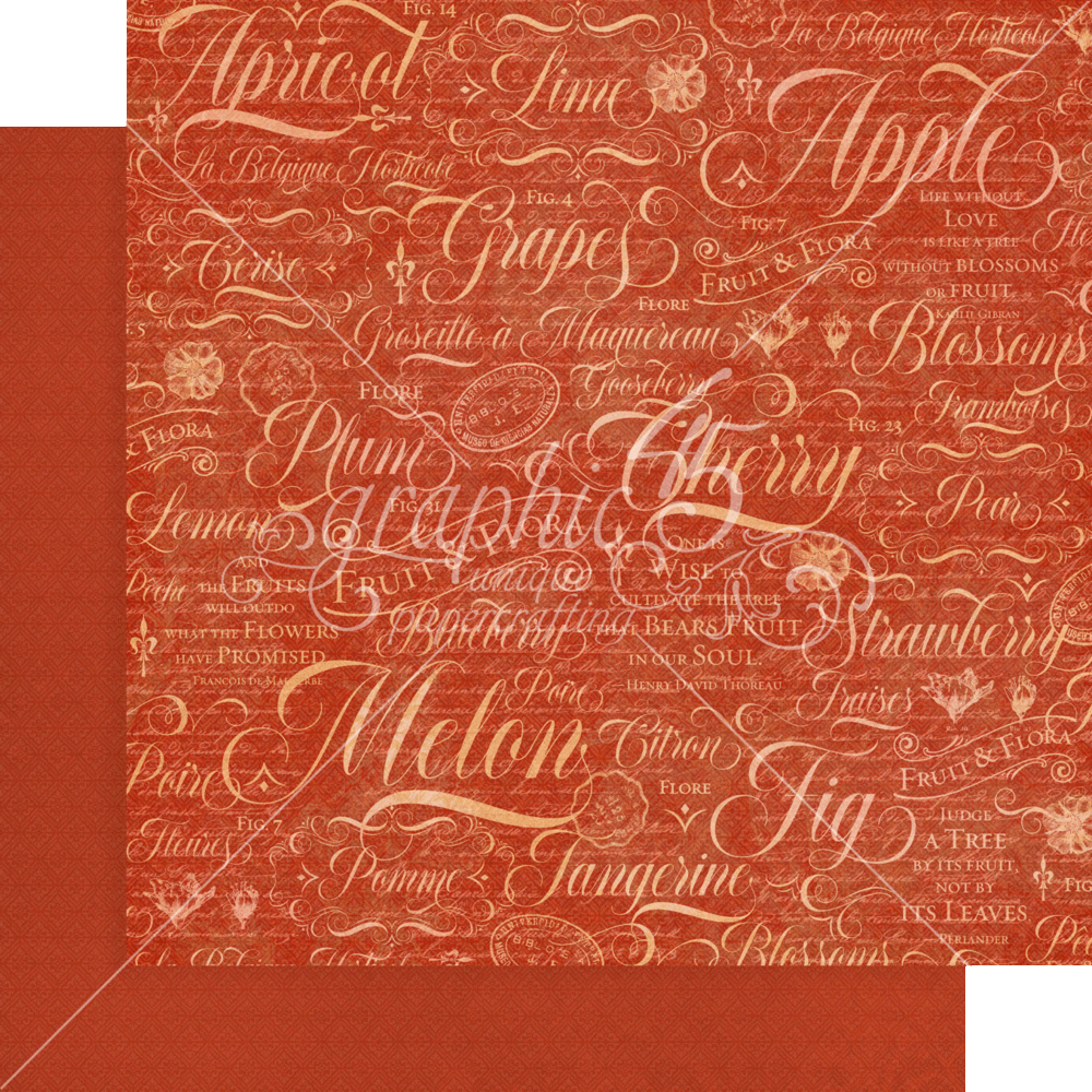 Graphic 45 Fruit & Flora 12x12 Inch Patterns & Solids Paper Pad (4502001) (OUTLET) Graphic 45 Fruit & Flora 12x12 Inch Patterns & Solids Paper Pad (4502001) (OUTLET)