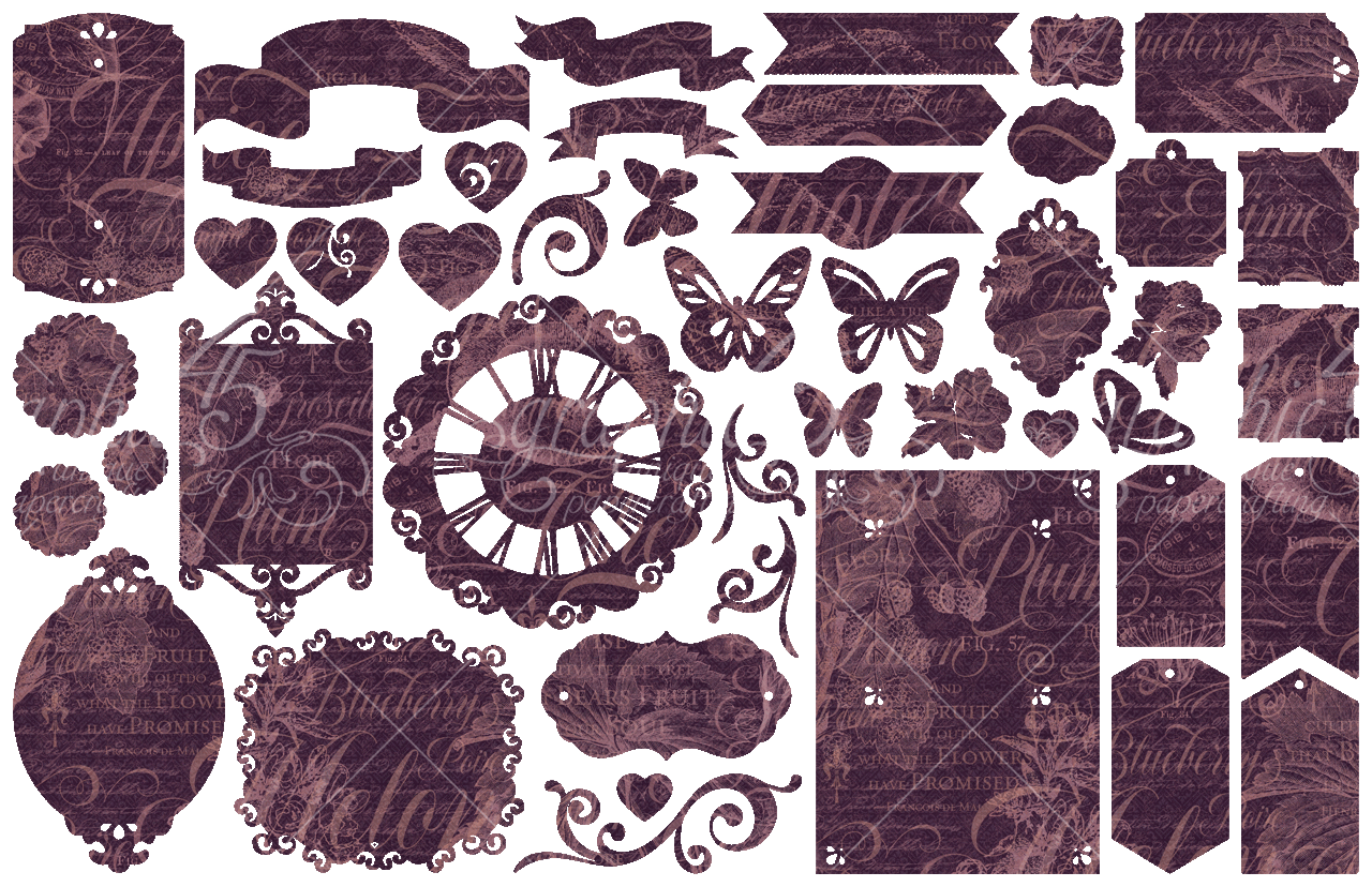 Graphic 45 Fruit & Flora Die-cut Assortment (4502005) (OUTLET)