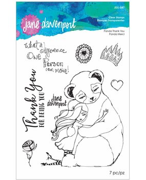Spellbinders Panda Thank You Clear Stamps (JDS-047) (OUTLET)