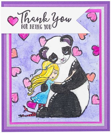 Spellbinders Panda Thank You Clear Stamps (JDS-047) (OUTLET) Spellbinders Panda Thank You Clear Stamps (JDS-047) (OUTLET)