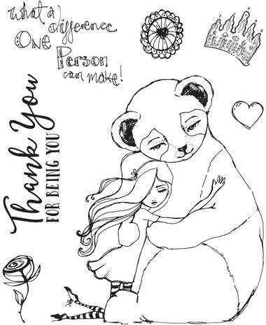 Spellbinders Panda Thank You Clear Stamps (JDS-047) (OUTLET) Spellbinders Panda Thank You Clear Stamps (JDS-047) (OUTLET)
