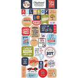 Echo Park All Boy 6x13 Chipboard Phrases (ALB207022) (DISCONTINUED)