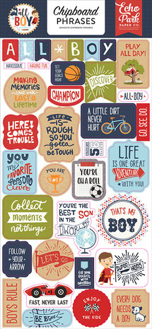 Echo Park All Boy 6x13 Chipboard Phrases (ALB207022) (DISCONTINUED) Echo Park All Boy 6x13 Chipboard Phrases (ALB207022) (DISCONTINUED)