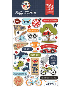 Echo Park All Boy Puffy Stickers (ALB207066) (DISCONTINUED)
