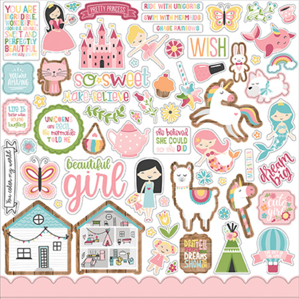 Echo Park All Girl 12x12 Inch Element Sticker (ALG206014) (DISCONTINUED)