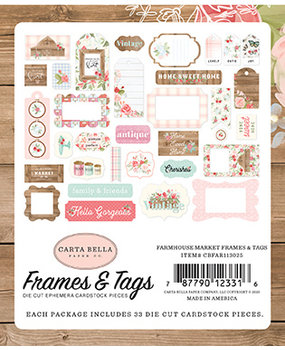 Carta Bella Farmhouse Market Frames & Tags (CBFAR113025) (OUTLET)
