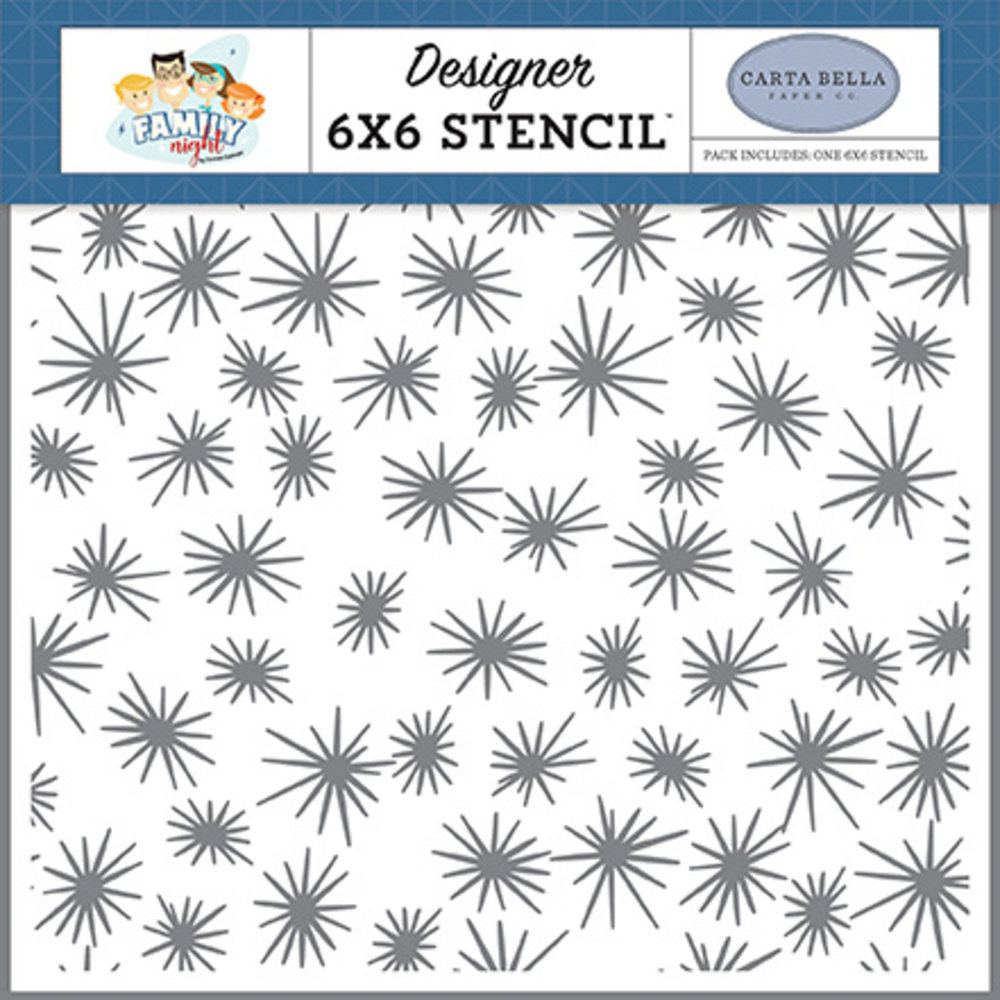 Carta Bella Best Family 6x6 Inch Sparkle Stencil (CBFN114033) (OUTLET)