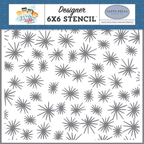 Carta Bella Best Family 6x6 Inch Sparkle Stencil (CBFN114033) (OUTLET)