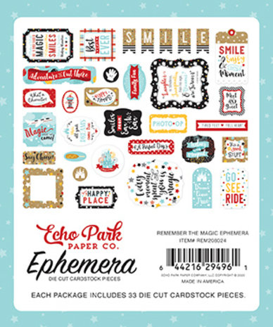 Echo Park Remember The Magic Ephemera (REM208024) (DISCONTINUED) Echo Park Remember The Magic Ephemera (REM208024) (DISCONTINUED)