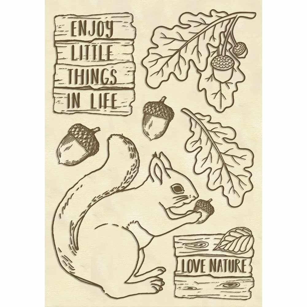 Stamperia Wooden Shapes A6 Squirrel (KLSPA607) (DISCONTINUED)