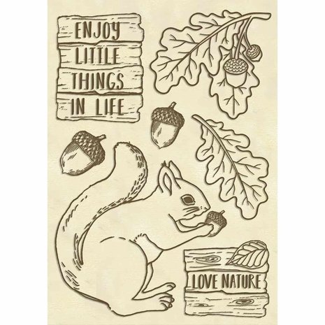 Stamperia Wooden Shapes A6 Squirrel (KLSPA607) (DISCONTINUED)