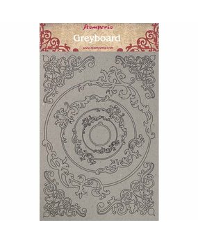 Stamperia Greyboard A4 Frames and Rounds (KLSPDA401) (DISCONTINUED)