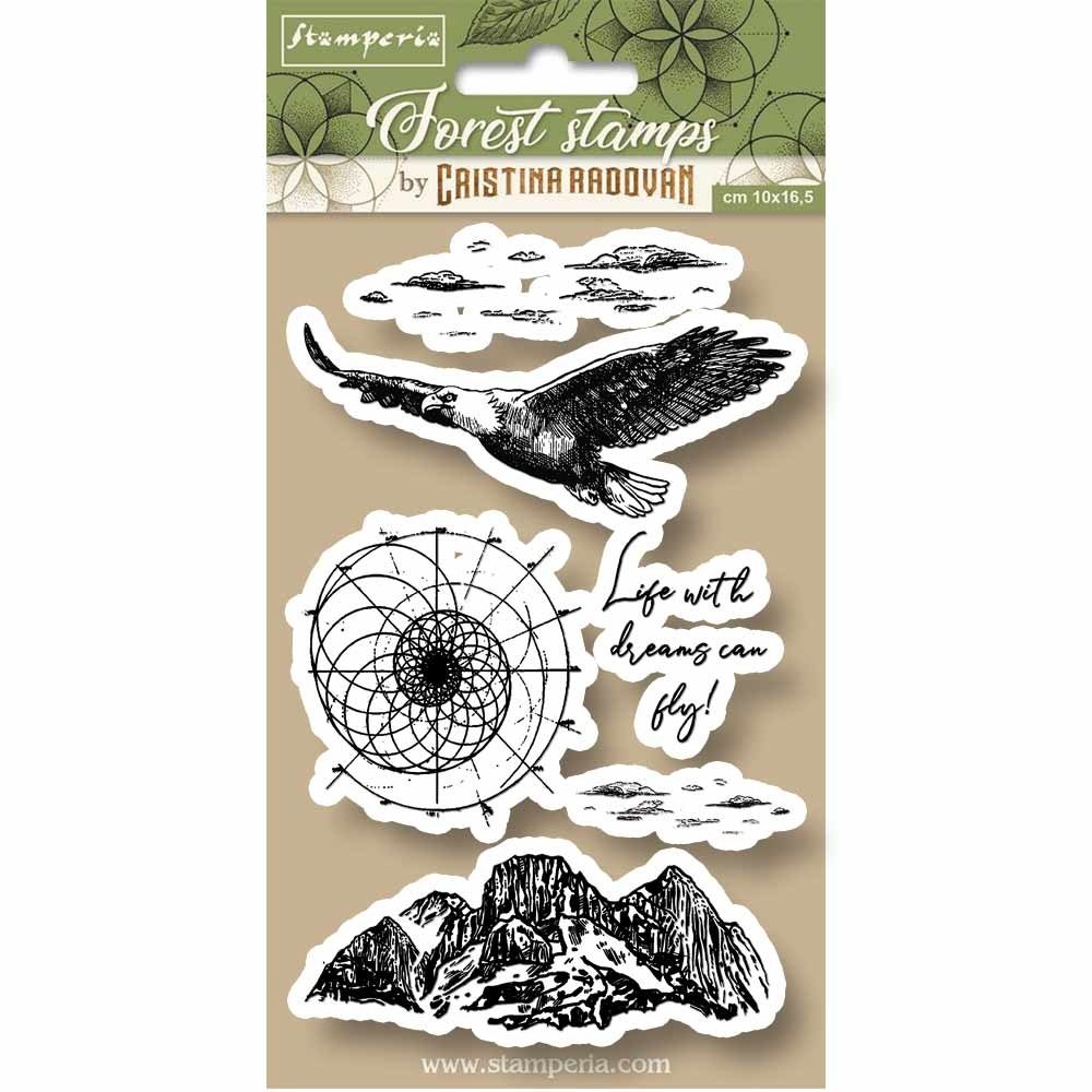 Stamperia Natural Rubber Stamp Eagle (WTKCCR07) (DISCONTINUED) Stamperia Natural Rubber Stamp Eagle (WTKCCR07) (DISCONTINUED)