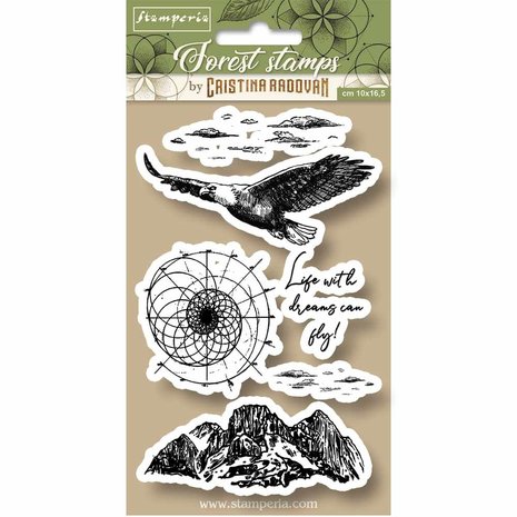 Stamperia Natural Rubber Stamp Eagle (WTKCCR07) (OUTLET)