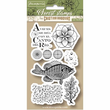 Stamperia Natural Rubber Stamp Fish (WTKCCR09) (DISCONTINUED) Stamperia Natural Rubber Stamp Fish (WTKCCR09) (DISCONTINUED)