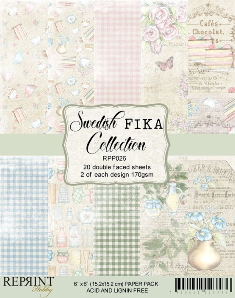 Reprint Swedish Fika Collection 6x6 Inch Paper Pack (RPP026) (DISCONTINUED)