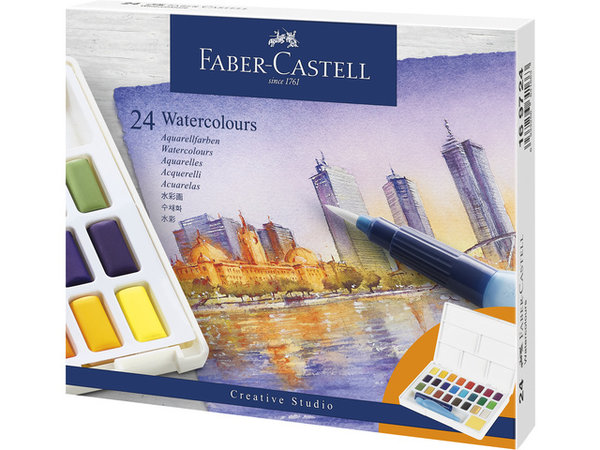 Faber Castell Watercolour Paint Box (24pcs) (FC-169724) Faber Castell Watercolour Paint Box (24pcs) (FC-169724)
