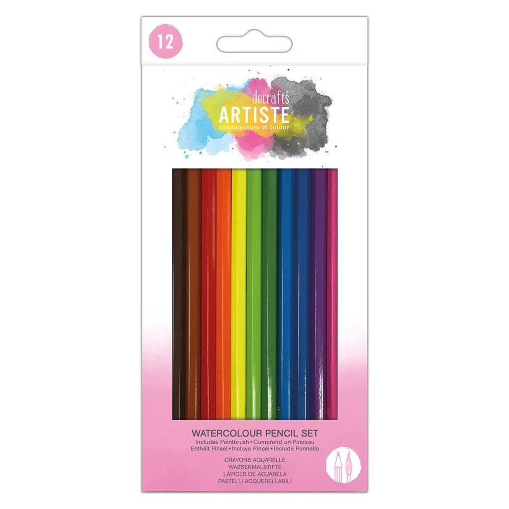 Docrafts Watercolour Pencil Set (12pk) (DOA 856100) (DISCONTINUED) Docrafts Watercolour Pencil Set (12pk) (DOA 856100) (DISCONTINUED)