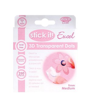 Stick It! Excel 3D Transparent Dots Medium (9mm) (STI 4532001) Stick It! Excel 3D Transparent Dots Medium (9mm) (STI 4532001)
