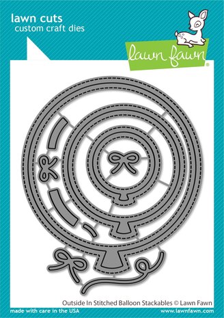 Lawn Fawn Outside In Stitched Balloon Stackables Dies (LF2265) (OUTLET)