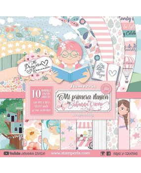 Stamperia Mi Primera Ilusión Niña 12x12 Inch Paper Pack (SBBL69) (DISCONTINUED)