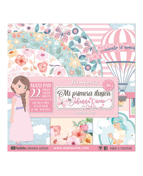 Stamperia Mi Primera Ilusión Niña 12x12 Inch Paper Pack (SBBXLB05) (DISCONTINUED)
