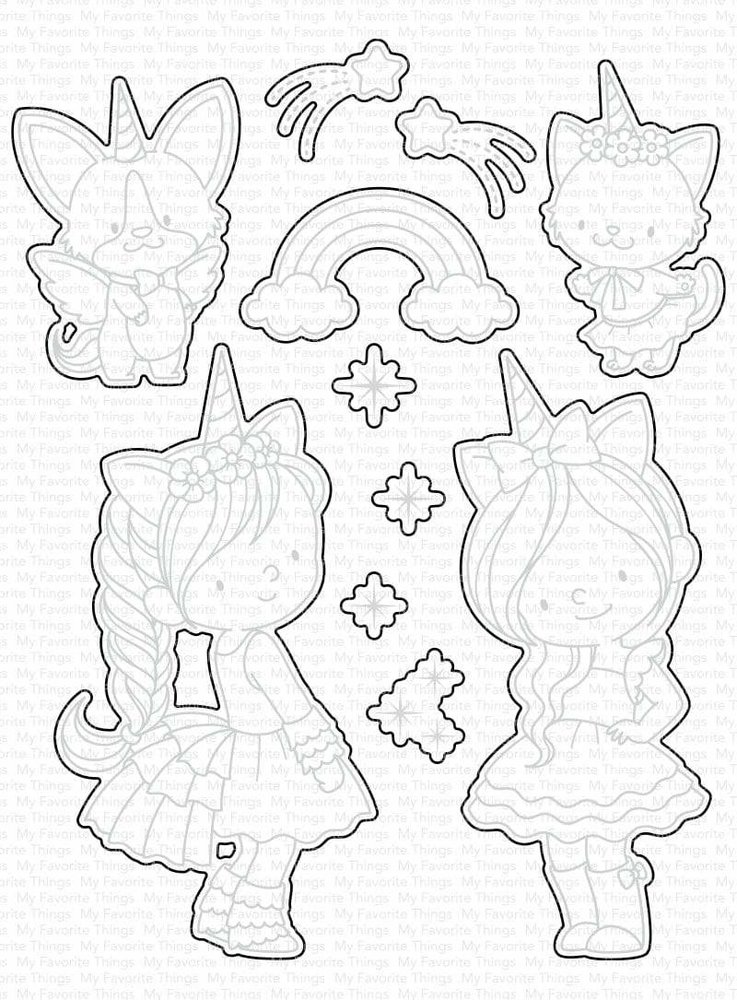 My Favorite Things Unicorns and Glitter Die-namics (MFT-1725) (OUTLET)