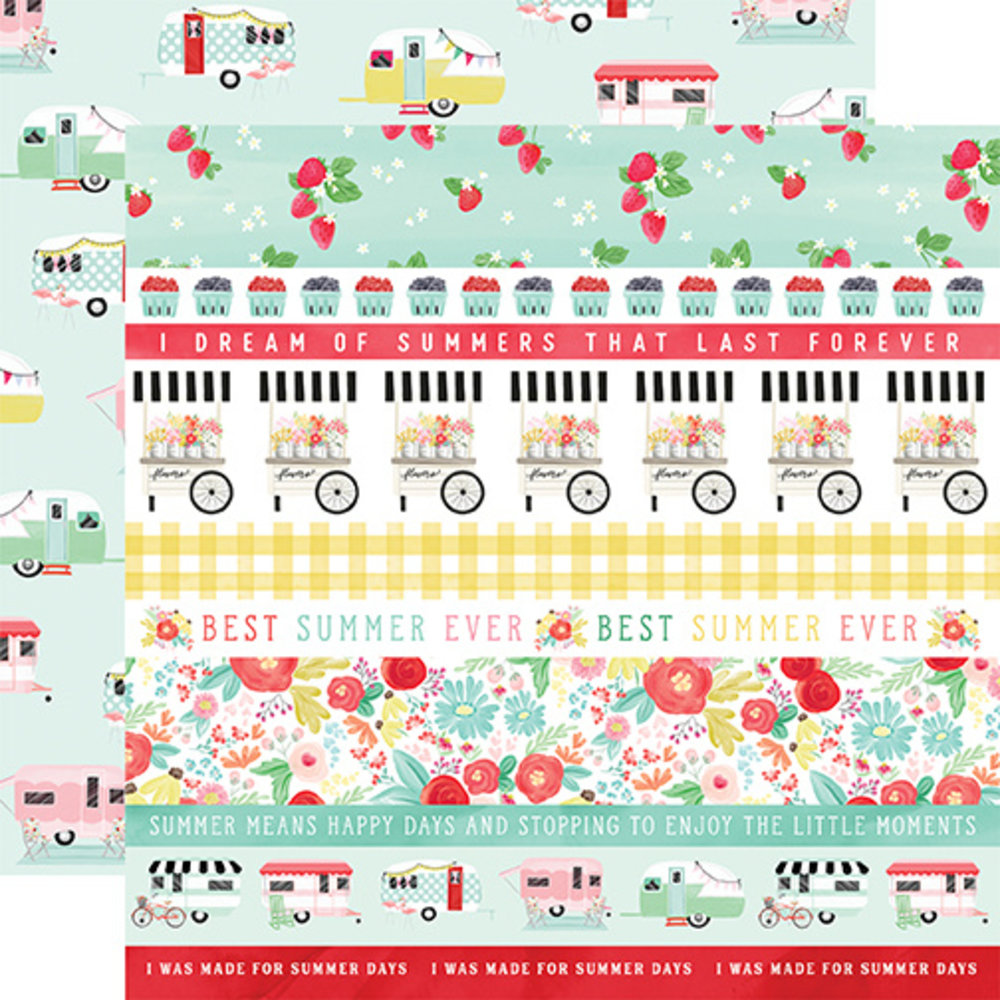 Carta Bella Summer Market 6x6 Inch Paper Pad (CBSUM115023) (OUTLET)