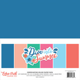 Echo Park Dive Into Summer 12x12 Inch Coordinating Solids Paper Pack (DIS210015) (DISCONTINUED)
