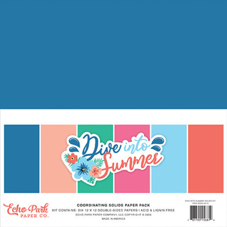Echo Park Dive Into Summer 12x12 Inch Coordinating Solids Paper Pack (DIS210015) (DISCONTINUED) Echo Park Dive Into Summer 12x12 Inch Coordinating Solids Paper Pack (DIS210015) (DISCONTINUED)