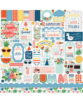 Echo Park Summertime 12x12 Inch Element Sticker (SUM209014) (DISCONTINUED)
