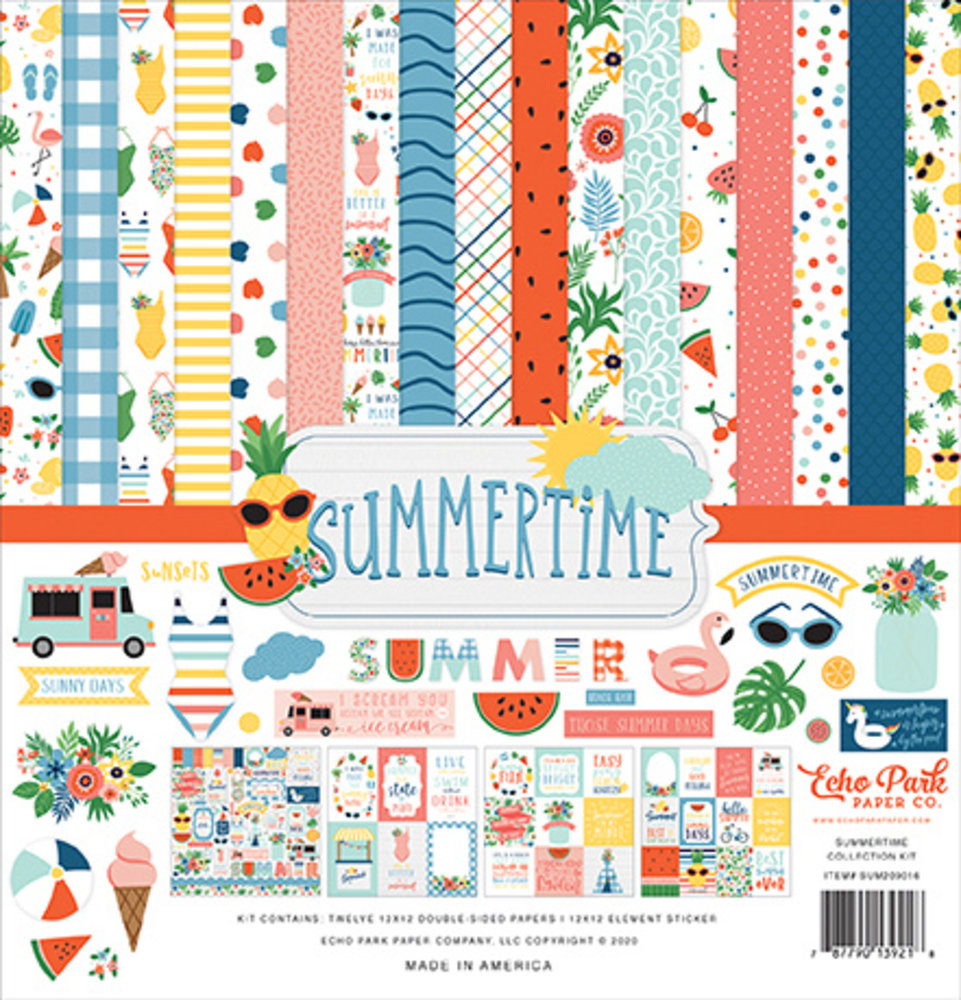 Echo Park Summertime 12x12 Inch Collection Kit (SUM209016) (DISCONTINUED)