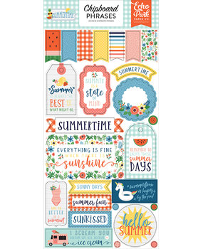 Echo Park Summertime 6x13 Inch Chipboard Phrases (SUM209022) (DISCONTINUED) Echo Park Summertime 6x13 Inch Chipboard Phrases (SUM209022) (DISCONTINUED)