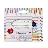 Papermania Fluid Metallic Brush Markers (8pcs) (PMA 8511008)