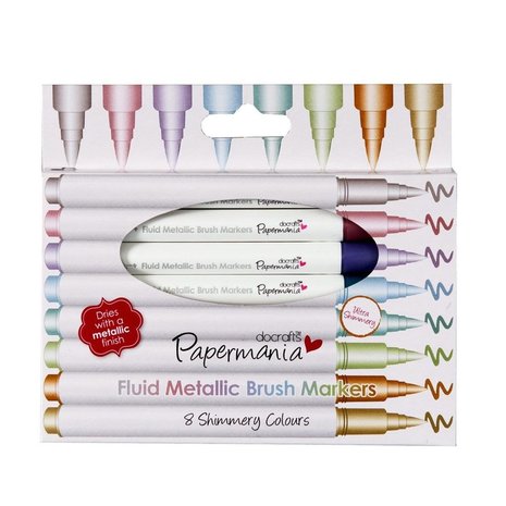 Papermania Fluid Metallic Brush Markers (8pcs) (PMA 8511008) Papermania Fluid Metallic Brush Markers (8pcs) (PMA 8511008)