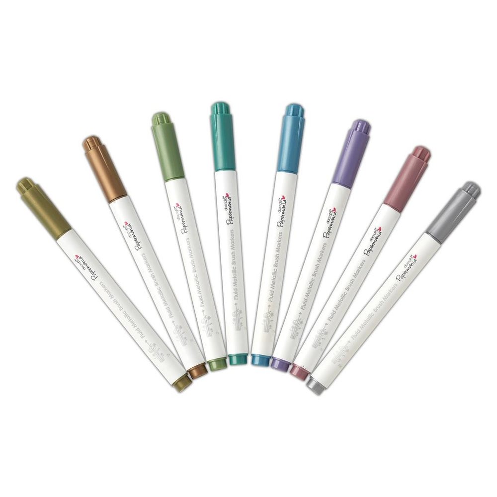 Papermania Fluid Metallic Brush Markers (8pcs) (PMA 8511008) Papermania Fluid Metallic Brush Markers (8pcs) (PMA 8511008)