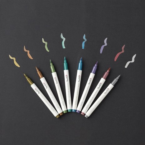 Papermania Fluid Metallic Brush Markers (8pcs) (PMA 8511008) Papermania Fluid Metallic Brush Markers (8pcs) (PMA 8511008)