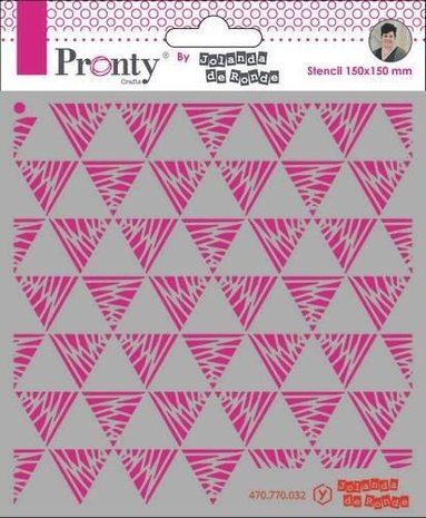 Pronty Crafts Triangles Pattern 6x6 Inch Stencil (470.770.032) (OUTLET) Pronty Crafts Triangles Pattern 6x6 Inch Stencil (470.770.032) (OUTLET)