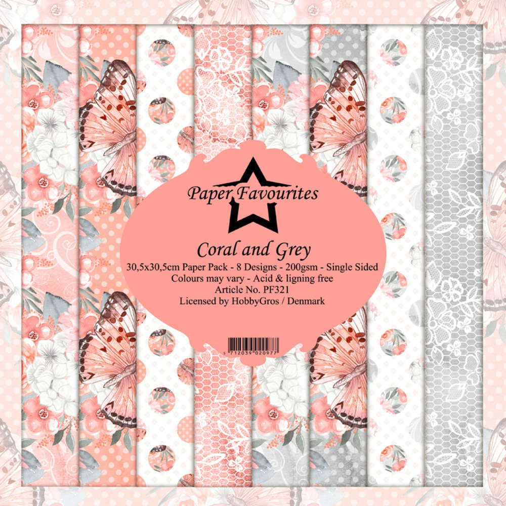 Paper Favourites Coral and Grey 12x12 Inch Paper Pack (PF321) (DISCONTINUED) Paper Favourites Coral and Grey 12x12 Inch Paper Pack (PF321) (DISCONTINUED)