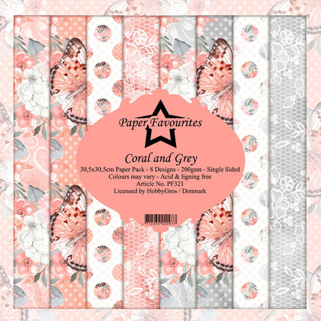 Paper Favourites Coral and Grey 12x12 Inch Paper Pack (PF321) (DISCONTINUED) Paper Favourites Coral and Grey 12x12 Inch Paper Pack (PF321) (DISCONTINUED)