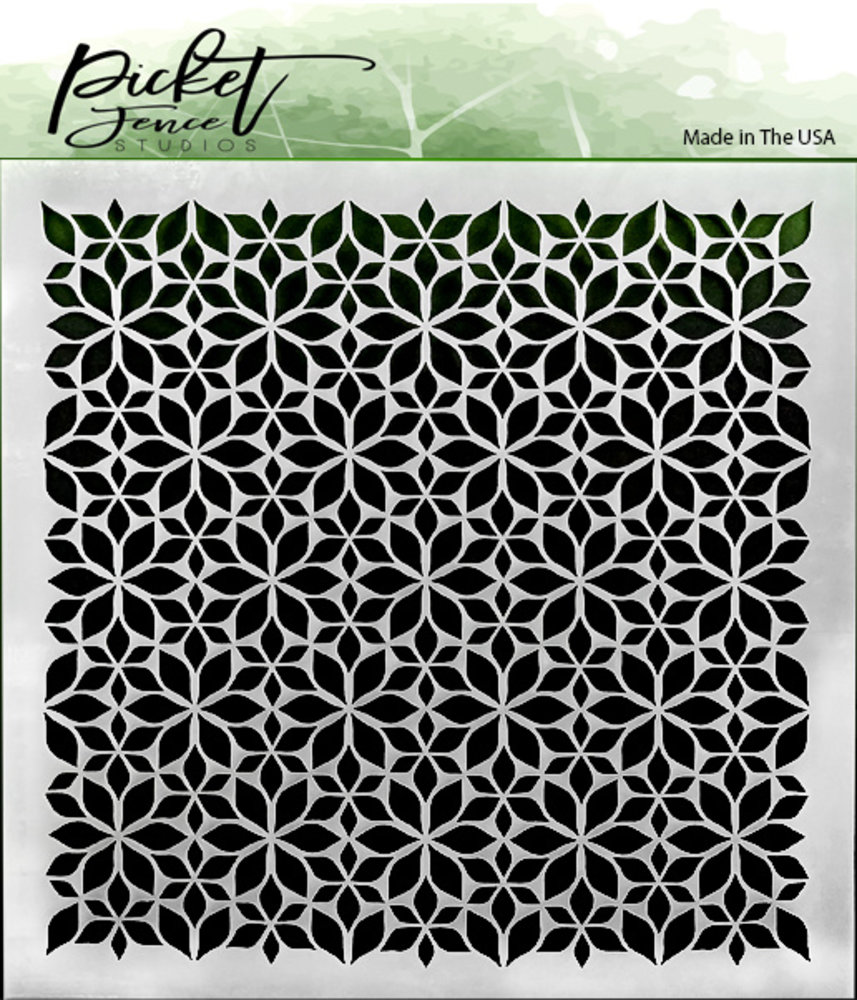 Picket Fence Studios Flowers Stencil (SC-161) (DISCONTINUED)